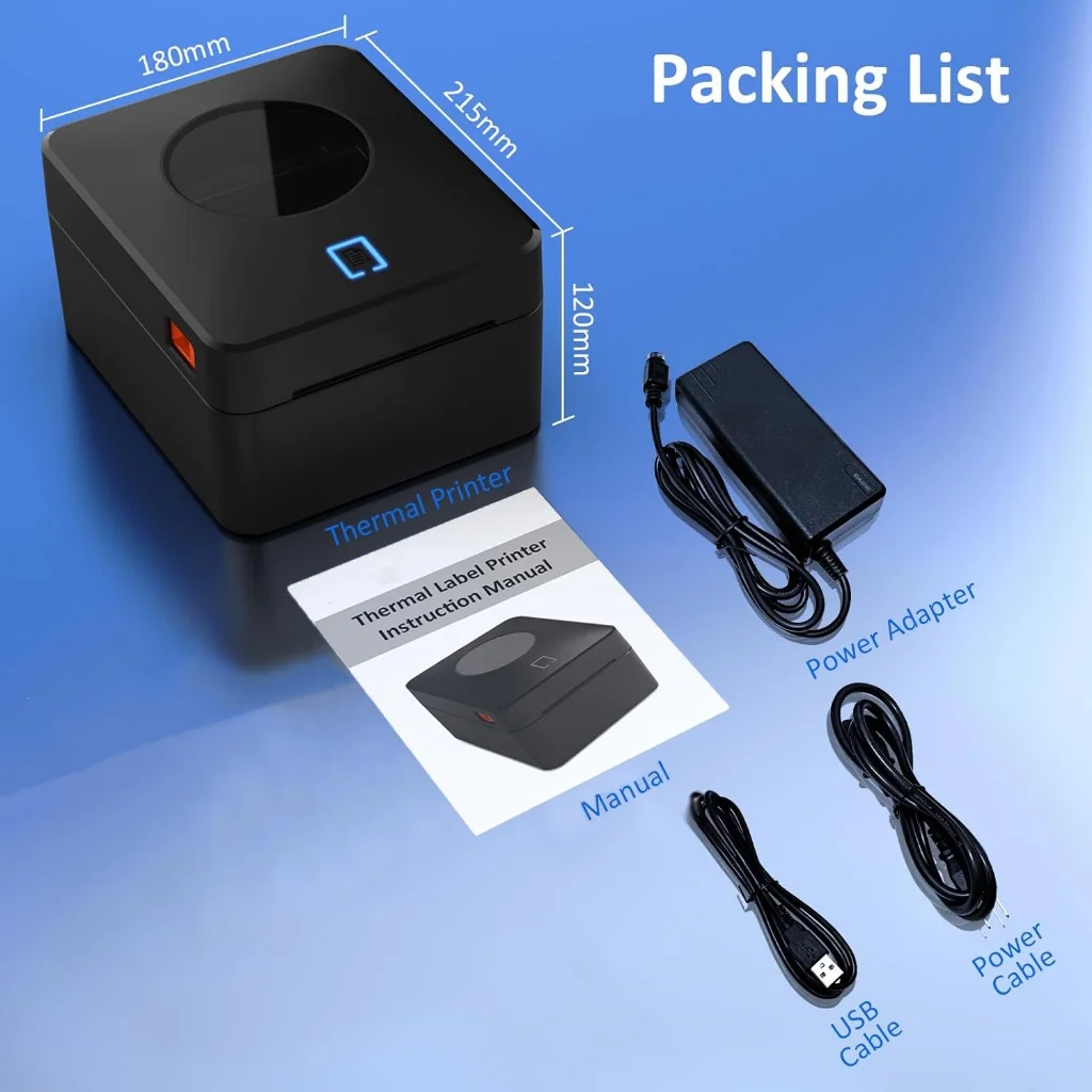 طابعة ملصقات حرارية بلوتوث ، حزم الشحن ، دعم ويندوز ماك يوس أندرويد ، 4x6 #5