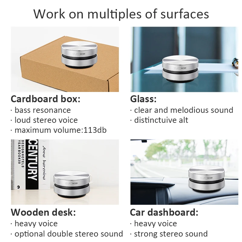 Bone Conduction Speakers DURAMOBI Protable Bluetooth TWS Hifi Stereo Dual Sound Channels Mini Audio Box with HD Call FM Radio