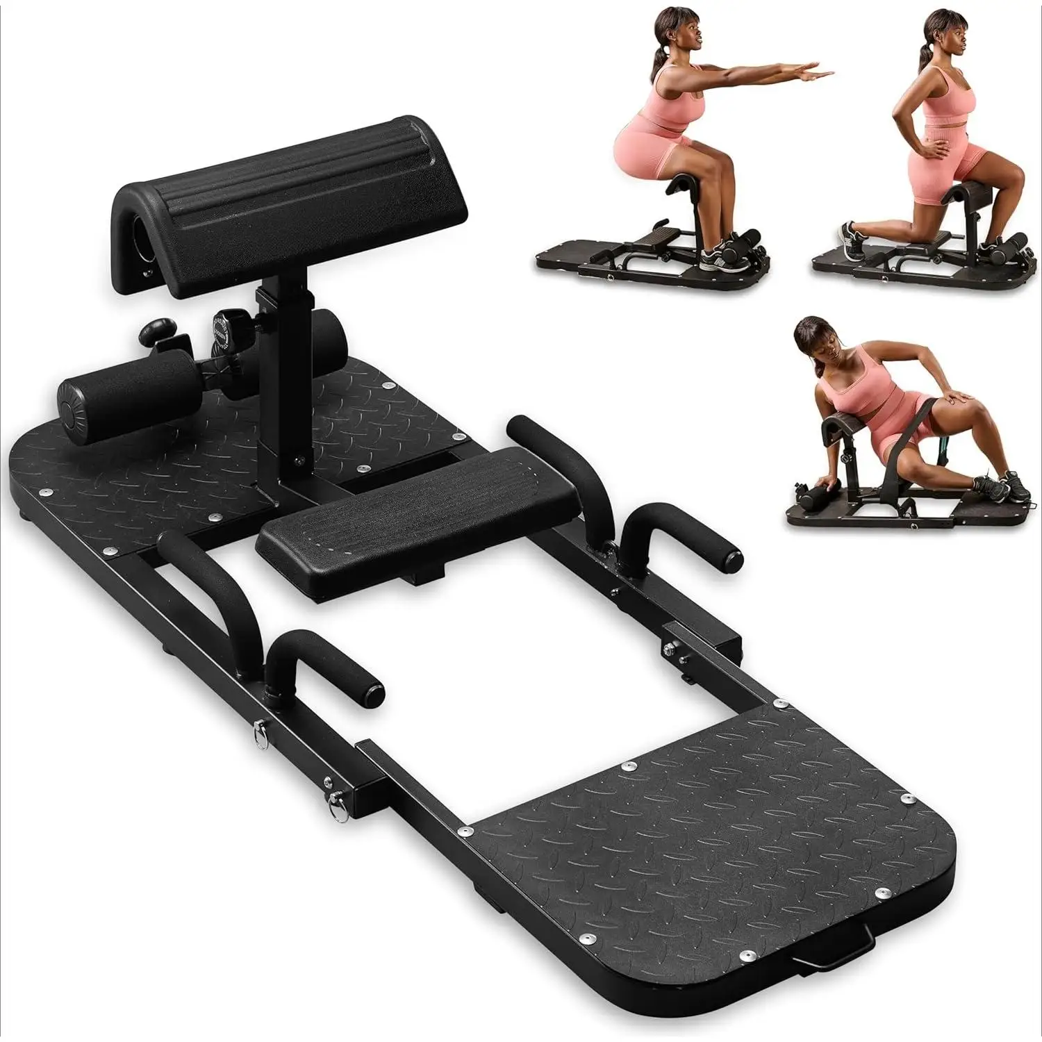 Máquina de glúteos de empuje de cadera – Entrenador de glúteos Plataforma de banco de empuje de cadera para mujeres y hombres – Máquina de sentadillas Sissy Gimnasio en casa,