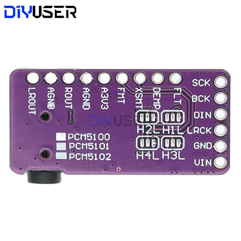 DIYUSER Schnittstelle I2S PCM5102A DAC Decoder GY-PCM5102 I2S Player Für Raspberry Pi pHAT Format Board Digitale PCM5102 Audio Board