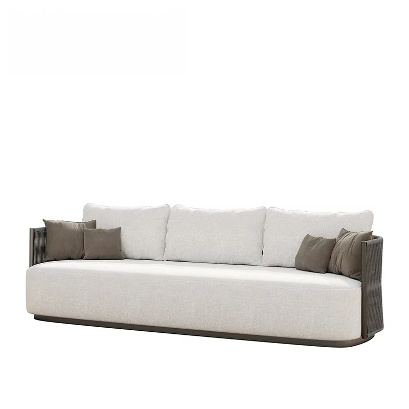 

Metal Patio Set Hotel Garden Pool Rope Modern Sofa Luxury Resort Couches Set Outdoor Furniture Set Garden Sofas Garden Furniture