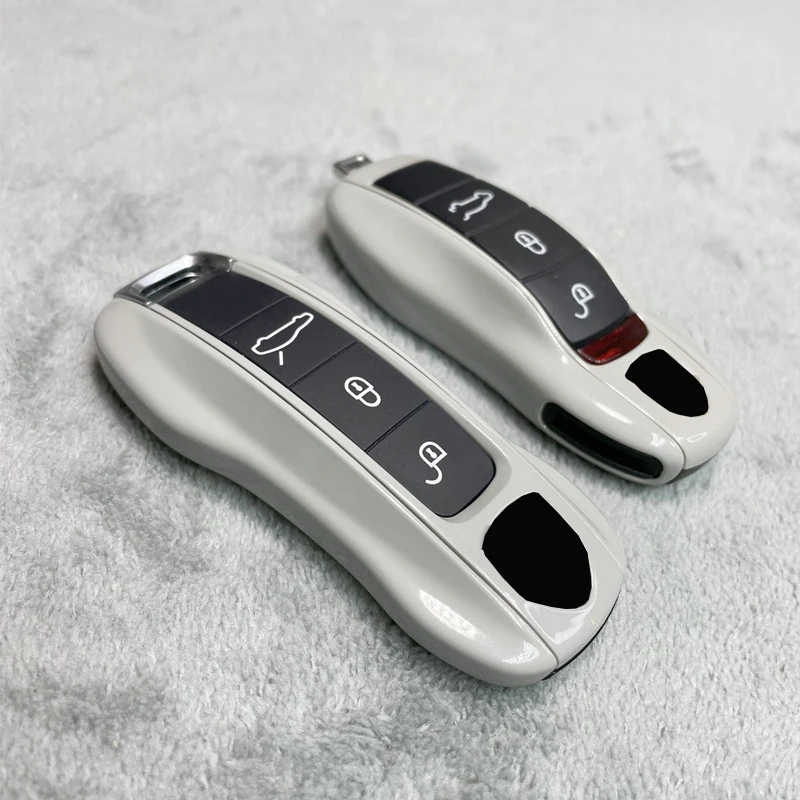 

Key Case Shell Sub Gray for Porsche 911 718 Panamera Macan Cayenne Boxster Cayman Remote Key Cover Replacement Accessories