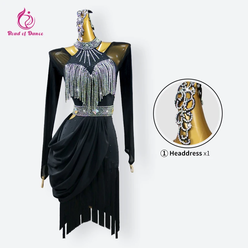 Robe latine pour femmes, Costume de scène, vêtements latino-américains, Costume de Samba pour salle de bal, Cabaret Sexy, tenues pour filles, jupe de danse, 2025