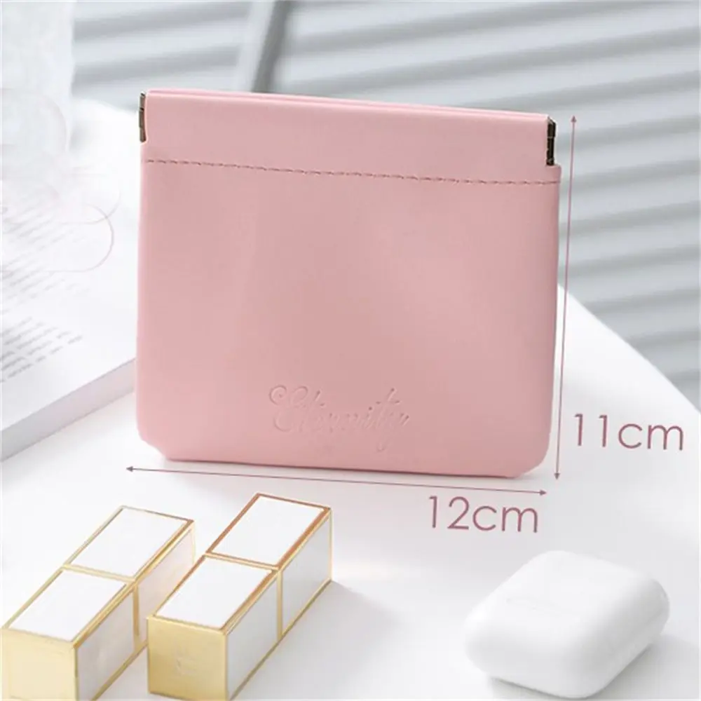 Data Cable Bag Makeup Bags PU Leather Charger Cable Bag Jewelry Bag Face Mask Storage Bag Drawstring Bag Earphone Holder