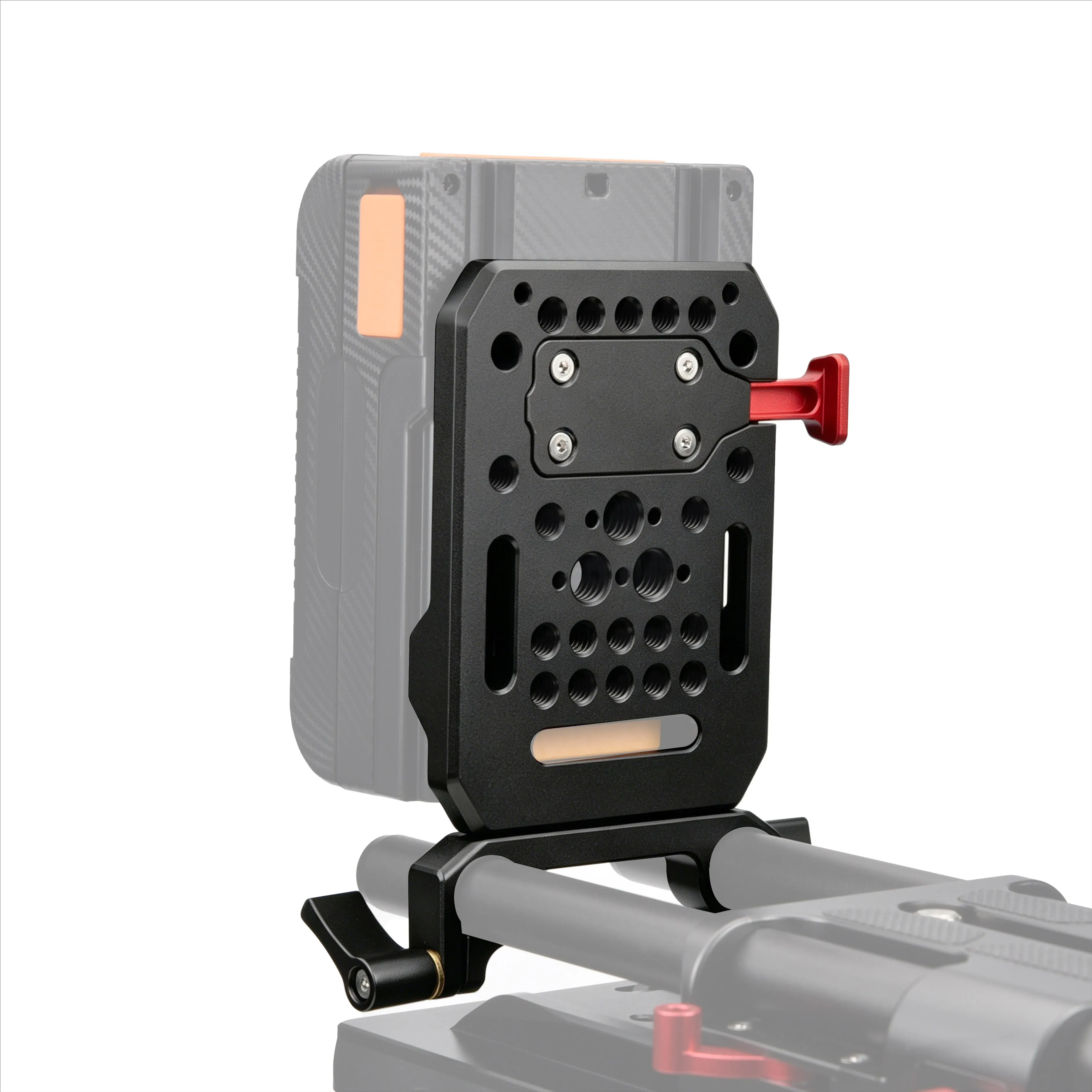 V-shaped interface battery clip boards V-port battery hanging board 15mm Double guide rail tube clamp fixed base