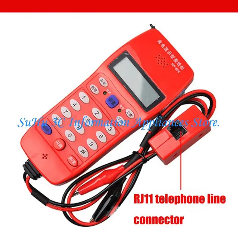 

Phone Butt Tester Linemans Tool Cable Set,Phone Tester with Connector NF-866 Telephone Phone Line Networks Cable Tester