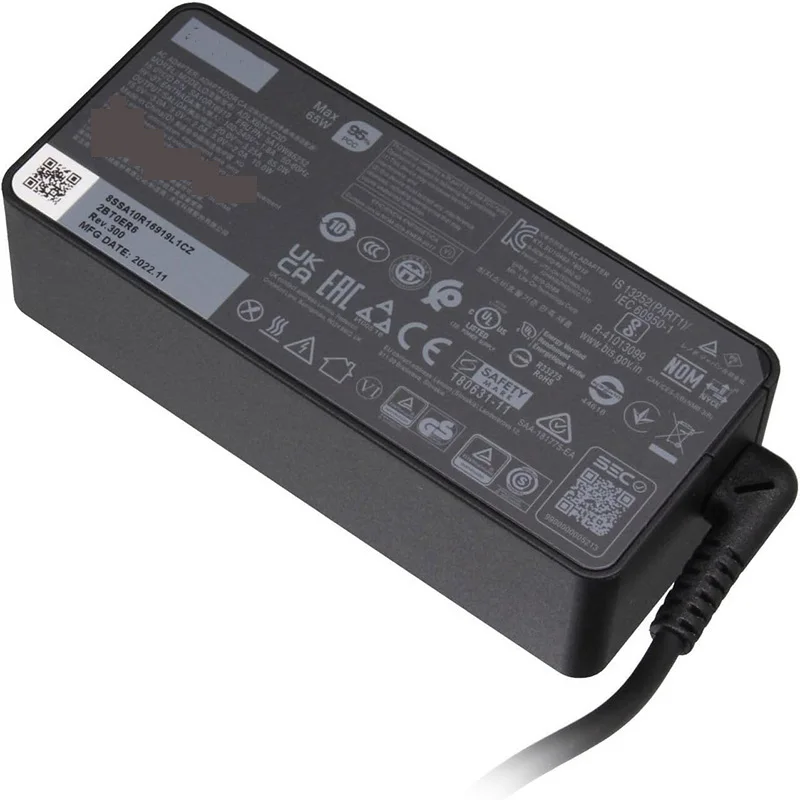

Оригинальный адаптер переменного тока USB-C 65 Вт, нормальный для Lenovo ThinkBook 14 G3 ACL ThinkPad T580, IdeaPad 5-14IIL05 IdeaPad 5-15A 02DL124