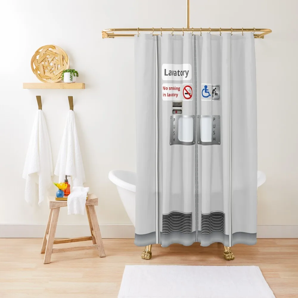 

Airplane Lavatory Door Shower Curtain For Bathroom Shower For Sets For Fabric Curtain