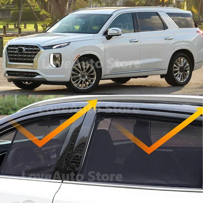 

For Hyundai Palisade 2019 2020 2021 Car Magnetic Sunshade Side Window Shade Mesh Curtains Sun Visor UV Heat Protection Cover