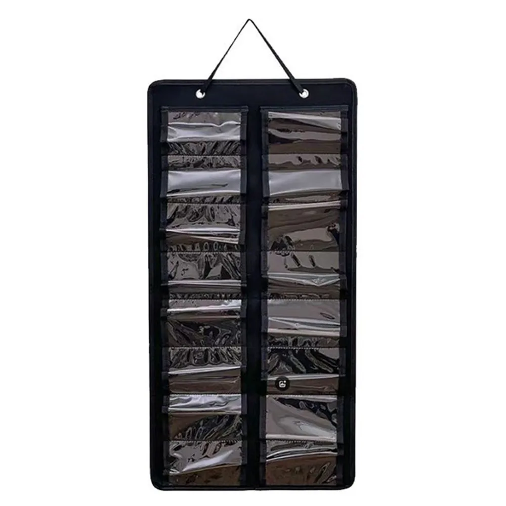 

16 Slots Sunglasses Storage Hanging Bag Visible Wall Mounted Glasses Display Rack Save Space Foldable Sunglasses Storage Holder