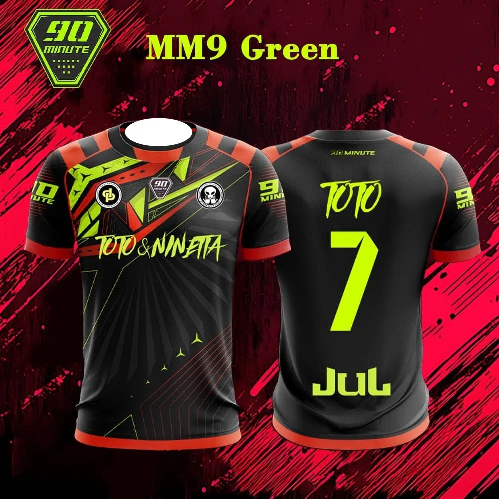 Camiseta de Fútbol Transpirable con Estampado de Maillot JUL Toto Ninetta para Hombre y Mujer, Camiseta Familiar de Manga Corta para Adultos y Niños