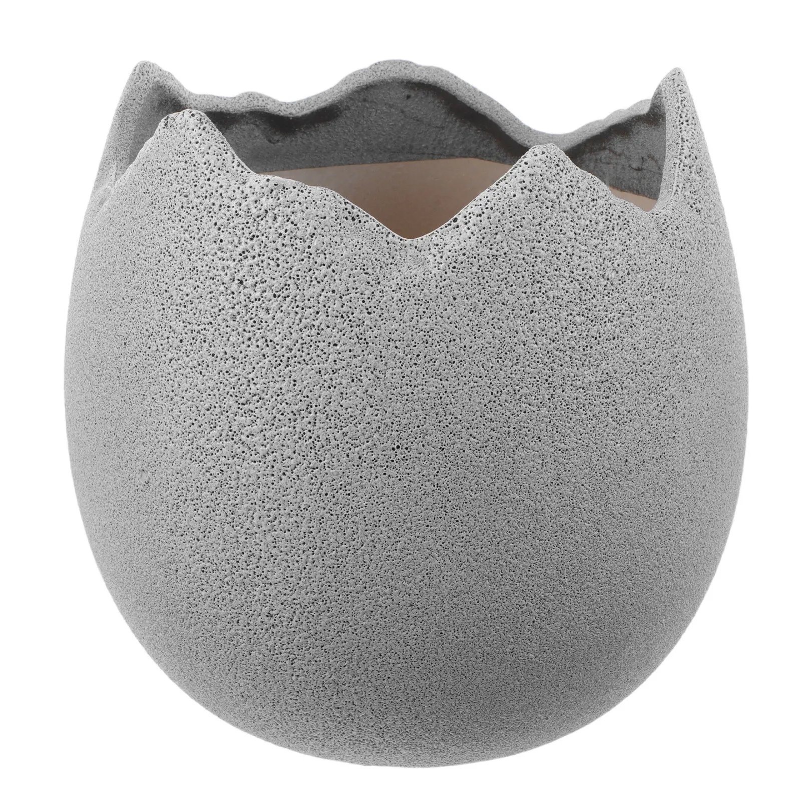 

Круглые керамические горшки для суккулентов - белые мини-кашпо в форме треснувшего яйца - маленькие комнатные горшки для растений для дома и офиса