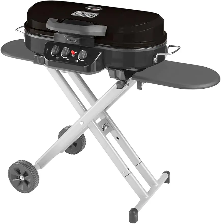 C 285 Portable Stand-Up Propane Grill, Gas Grill with 3 Adjustable Burners