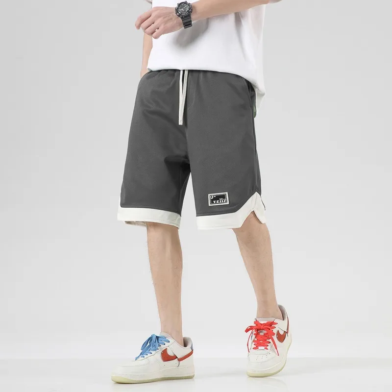 High quality 2024 summer capris men's fashion loose fitting straight leg pants sports casual beach pants