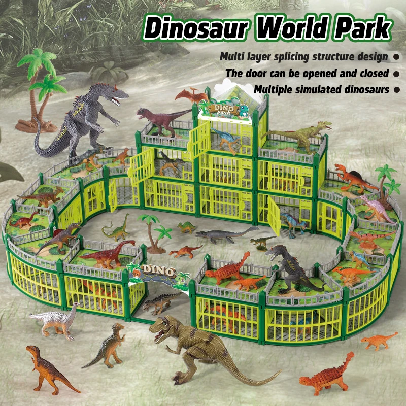 

New Dinosaur World Theme Children's Amusement Park Adventure DIY Naughty Castle Amusement Park Male And Female Gifts