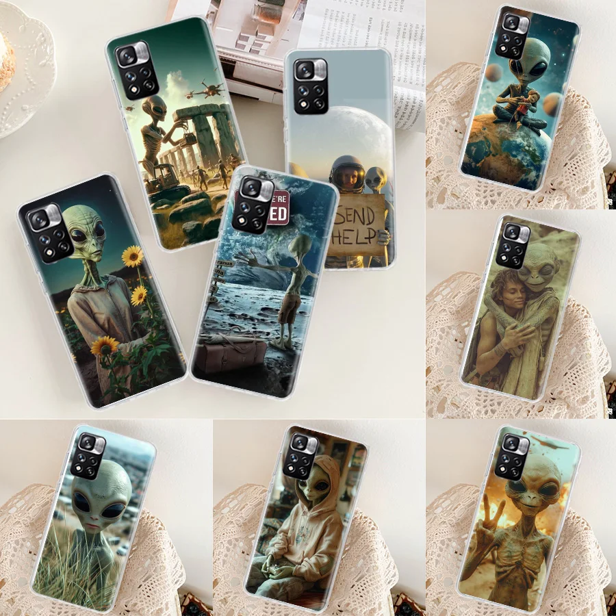 Alien Embrace Phone Case For Xiaomi Mi 14 12 10 Lite 12X 12T 13 5G 11T 10T Pro 11i 9 8 A3 CC9 6X 5X Capa Coque Fundas TPU Capa S