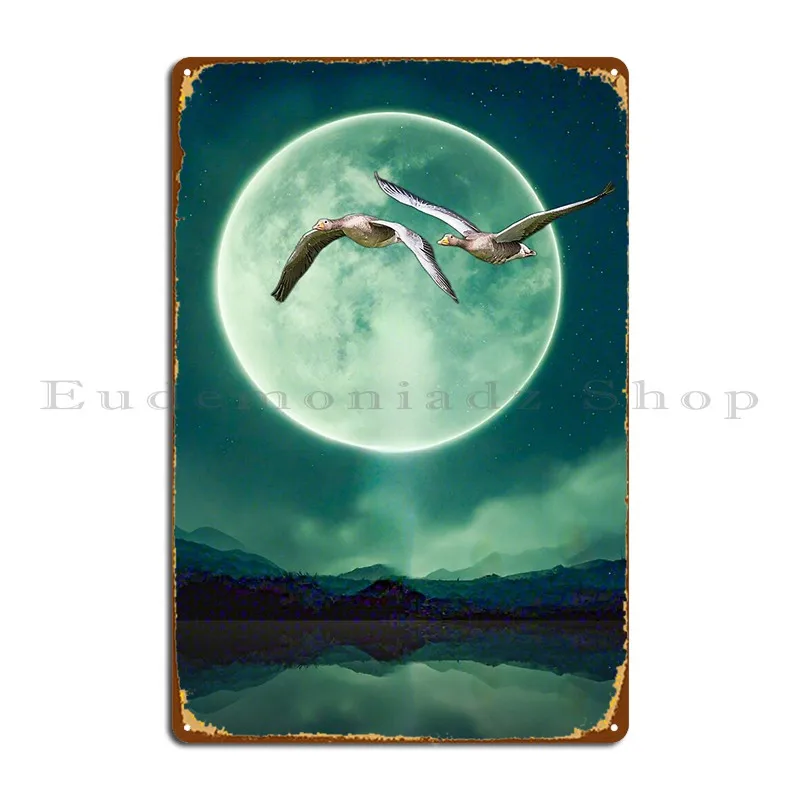 By The Light Of The Supermoon Metal Plaque Wall Custom Designs Printing PaintingCustomize Tin Sign Poster