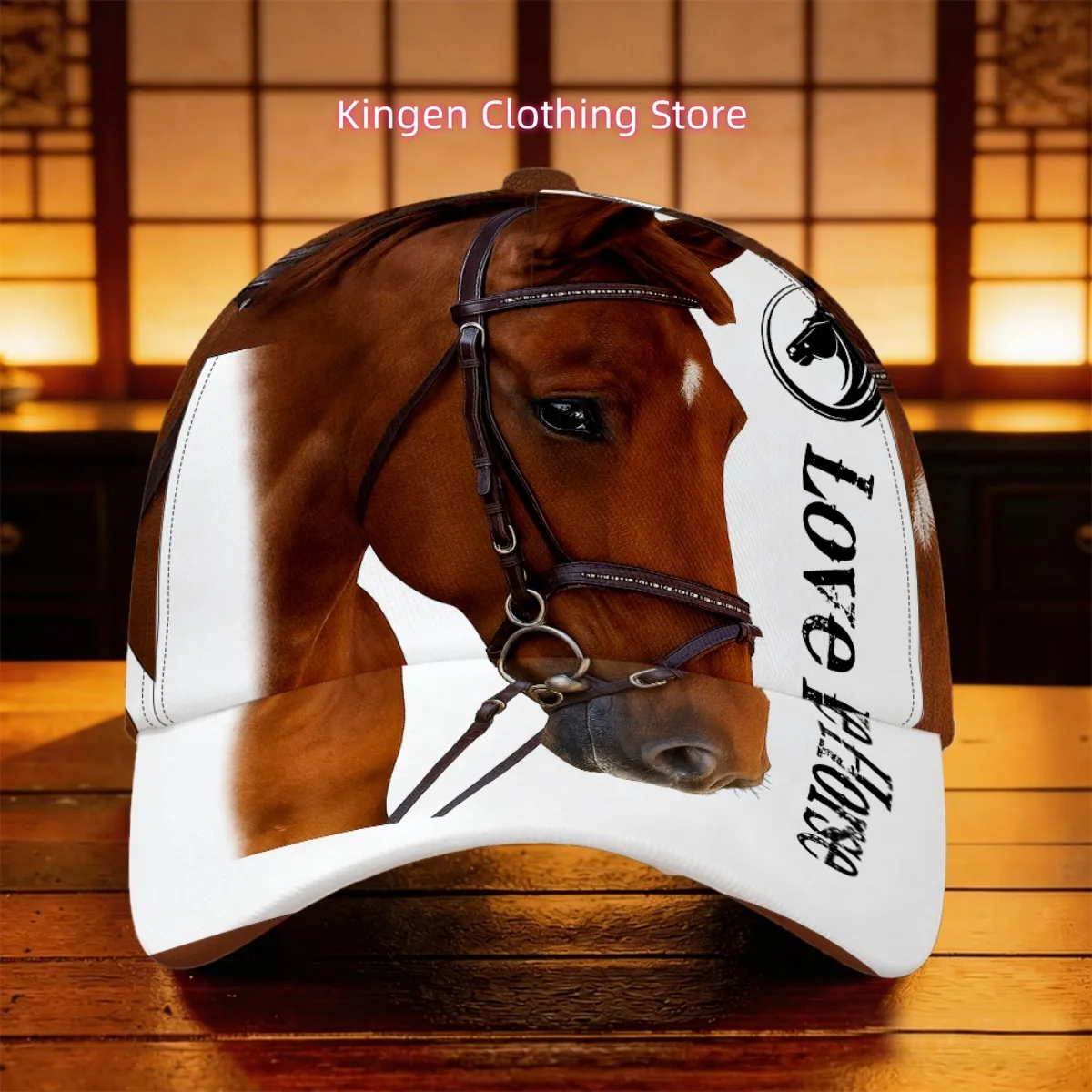 1pc Retro Horse-Themed Baseball Cap with Realistic Horse & Equestrian Appliqué Design, Lightweight Breathable Curved Brim Hat Su
