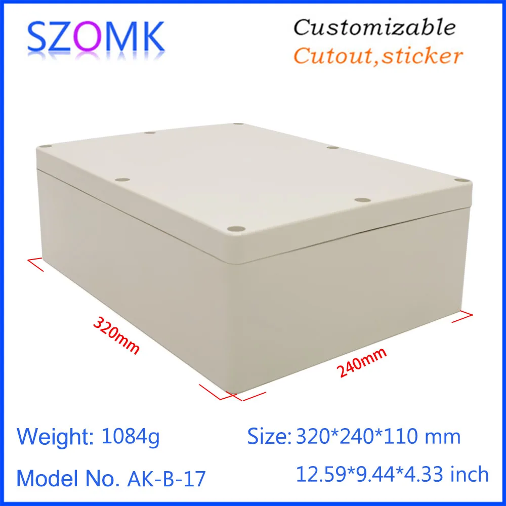 320×240×110mm Beige High Impact Abs Box Sealing Connector Case Plastic Waterproof Junction Box Ip65