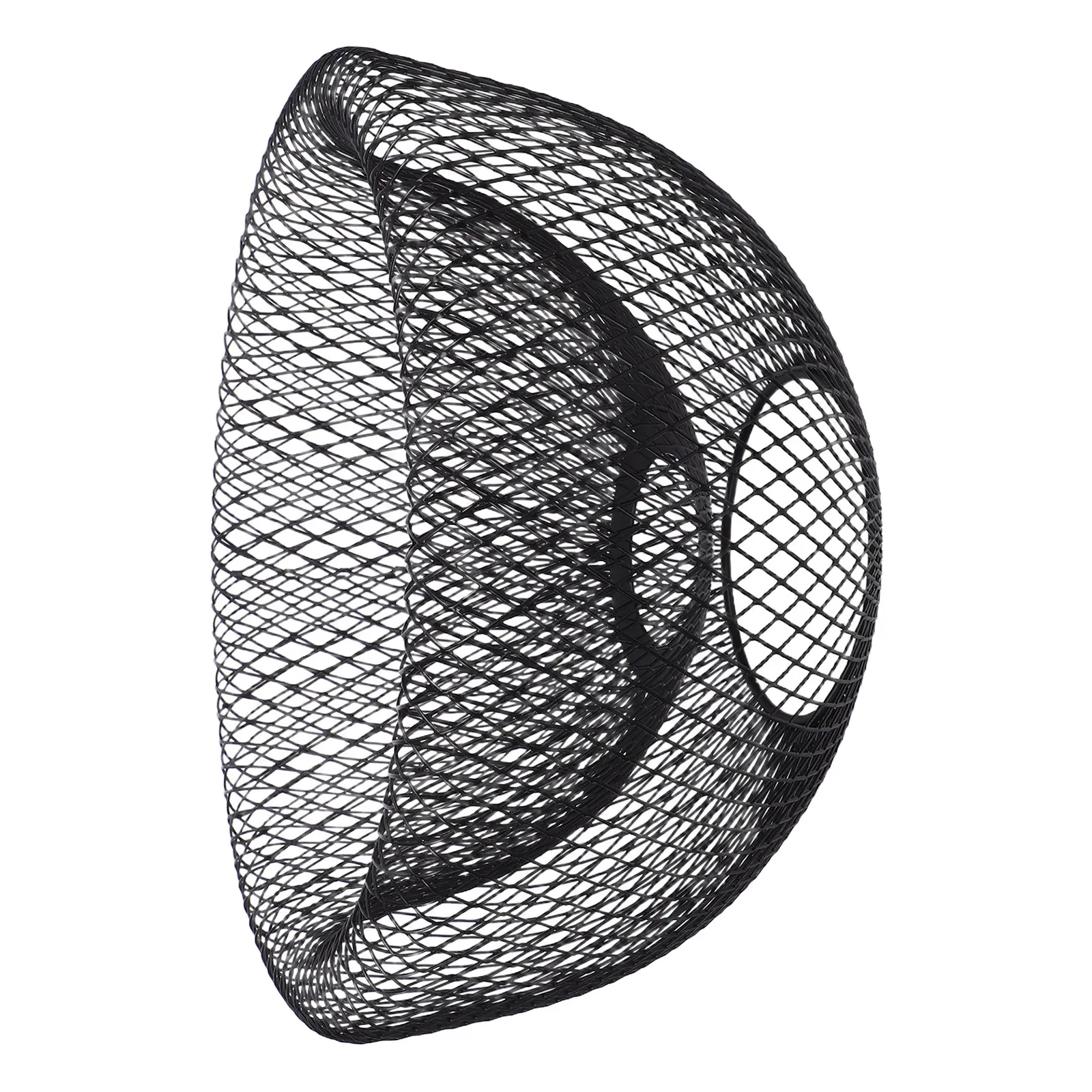 

Black Iron Double-Layer Hollow Mesh Wall Mounted Lamp Shade E27 42Mm Aperture Industrial Modern Bird Nest Design for Bedroom