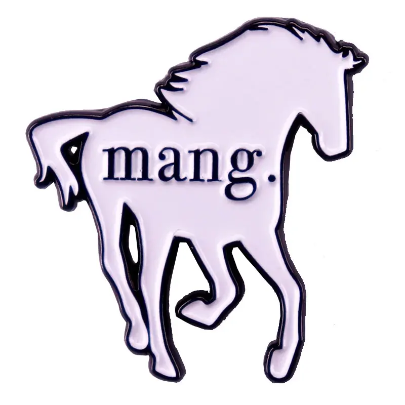 American Rock Band Music Enamel Pins Mang Horse Badges Lapel pins Brooches Women Men Jewelry Accessories For Gifts