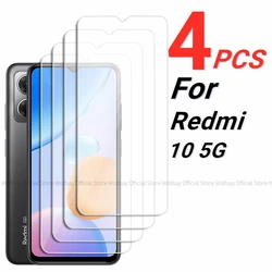 2/4PCS Screen Protector For Xiaomi Redmi 10 5G Tempered Glass Xiaomi Redmi 10 5G Full Glue Cover Phone Glass Xiaomi Redmi 10 5G