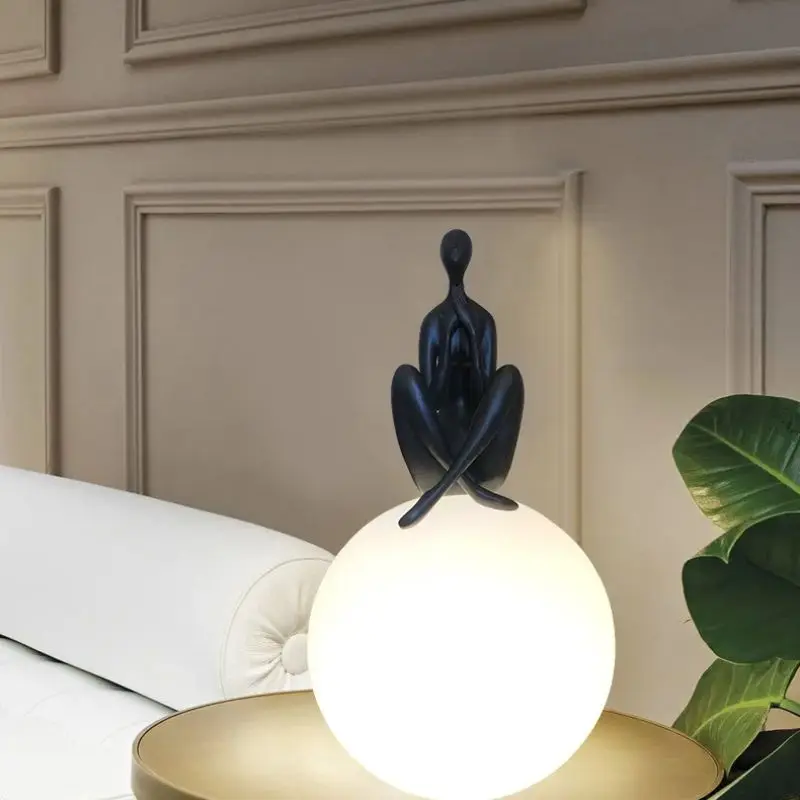 

Nordic Desk Light LED Resin Creative Individual Table Lamp Decor Home Living Room Bedside Lamps