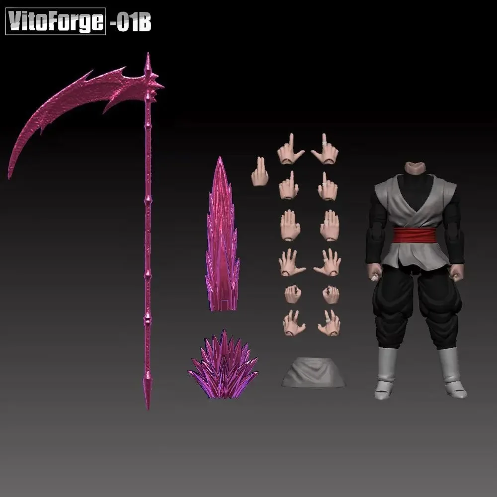 Nueva figura de acción VitoForge The Scythe Lord Dragon Ball Black Goku Zamas Super Saiyan Anime figuras colección modelo juguetes regalos