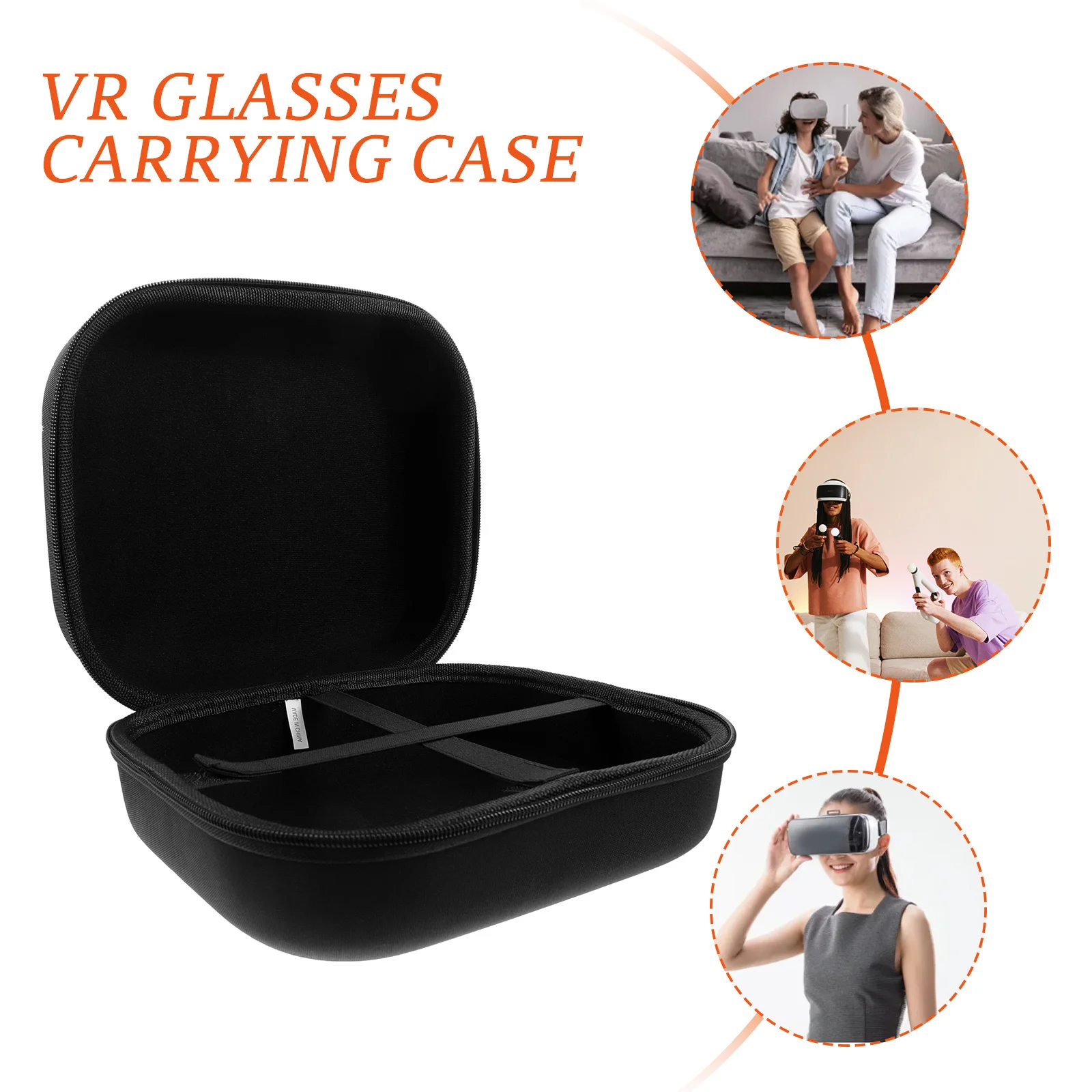 

Travel Accessories VR Glasses Box Case Eyeglasses Holder Protective Bag Black Eva Protector