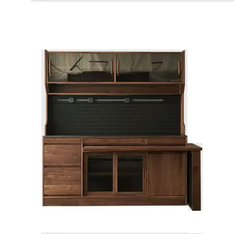 North American, Black Walnut, Side Cabinet, Rotatable, Dining Table, Concealed
