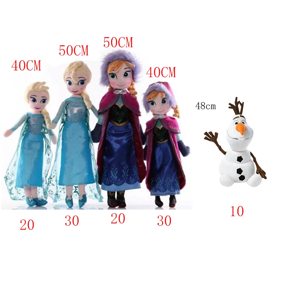 Frozen Elsa Anna Prinzessin Plüschpuppe Olaf Schneemann Eis-Sven Flareon Bruni Spielzeug Weihnachtsgeschenke