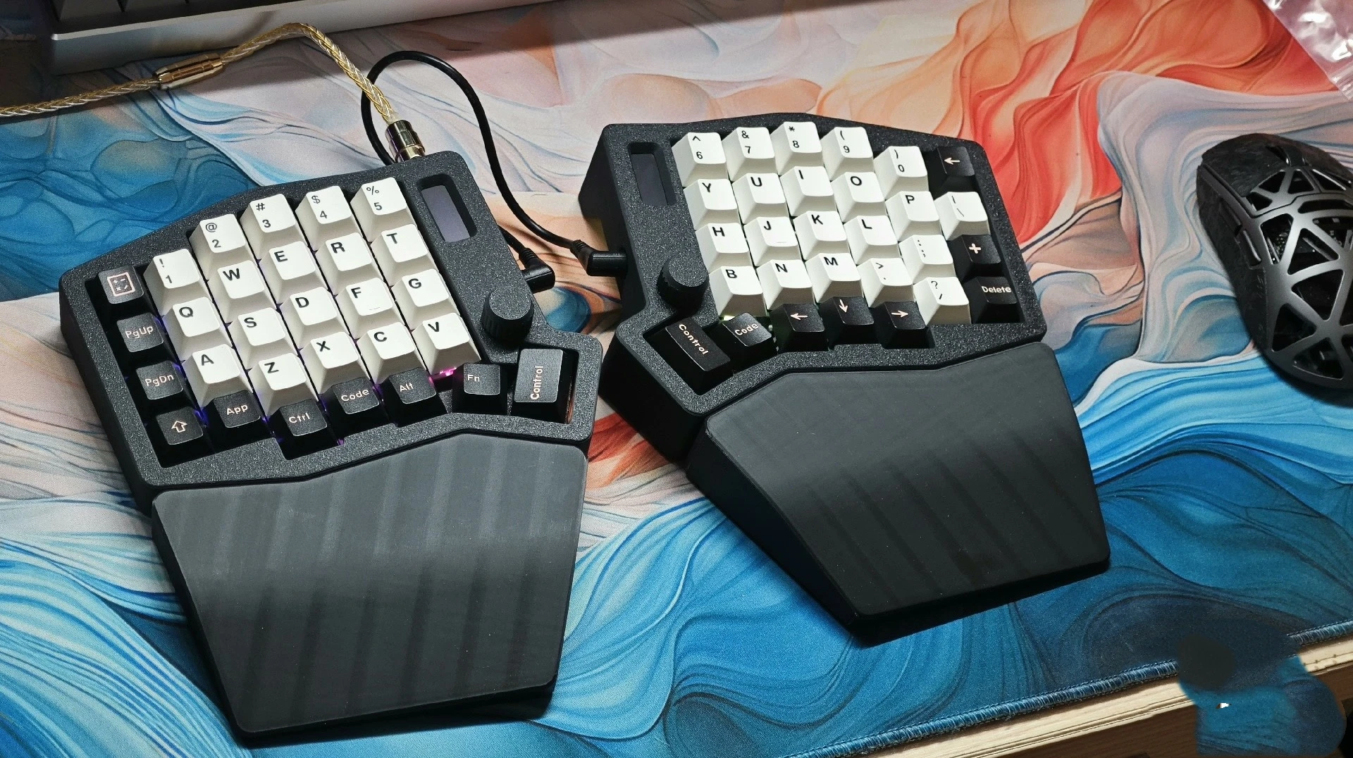 Imagem -02 - Sofle Rgb Kit de Teclado Dividido de Modo Único Personalização Rgb Impressão 3d Ergonomia Teclado com Fio Teclados Mecânicos para Jogos