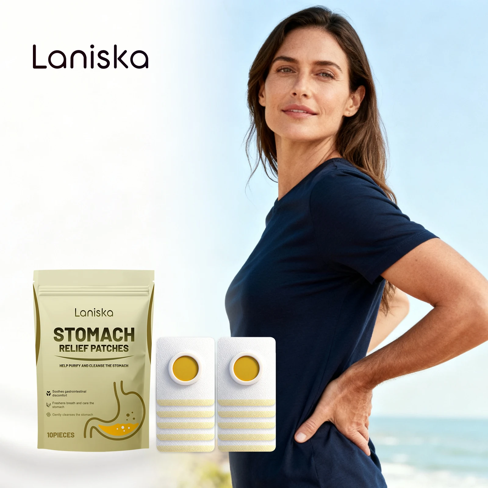 

Пластырь для ухода за желудком - мягкая формула для комфортного ухода за животом, удобен для домашнего использования