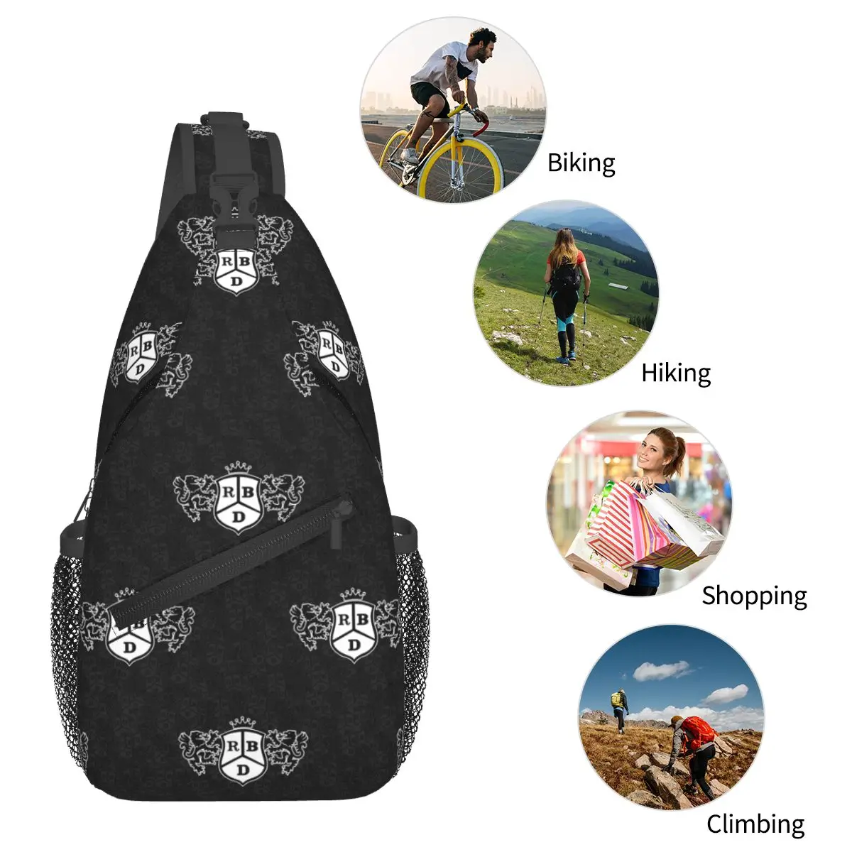 Bolso de pecho Rebelde Mexican Collage RBD, mochila cruzada para hombre, bolso de pecho, mochila de viaje para senderismo, bolso de hombro