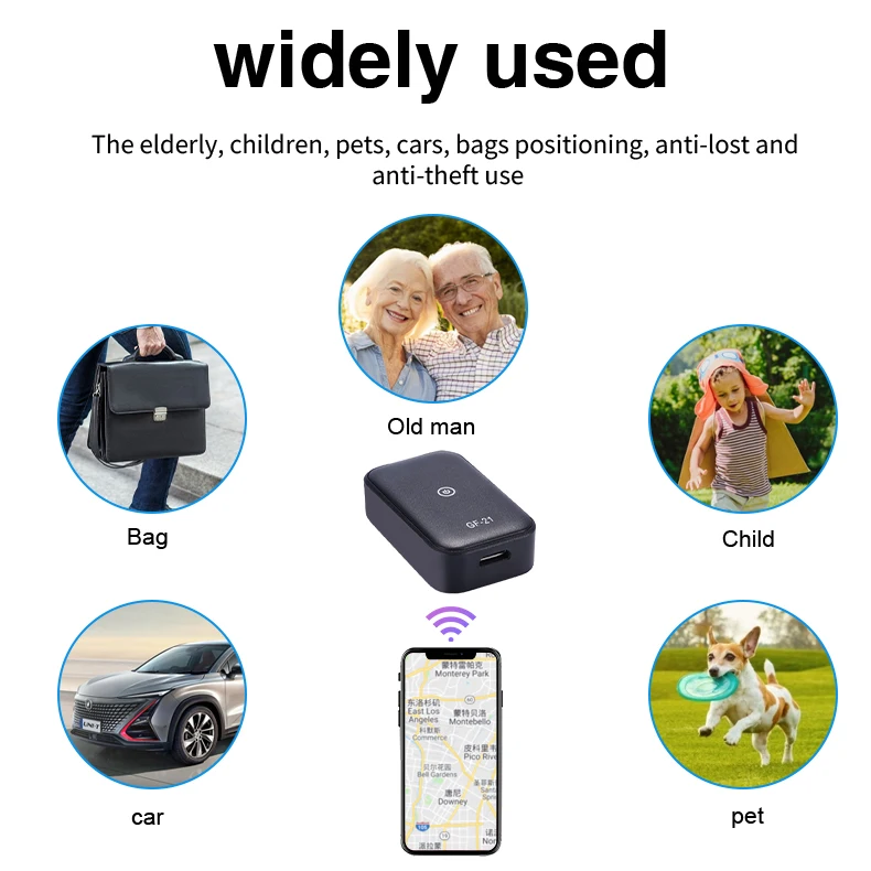 GF21 GPS Tracker Precise Positioning Mini CarTracker Universal Bike GPS Tracker for the Elderly Children