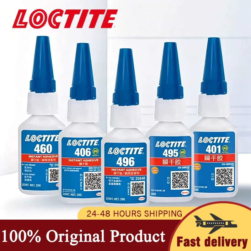 

Official Original Loctite 401 406 495 496 460 435 454 480 498 Instant Adhesive 20g Super Glue Strong Instant Glue