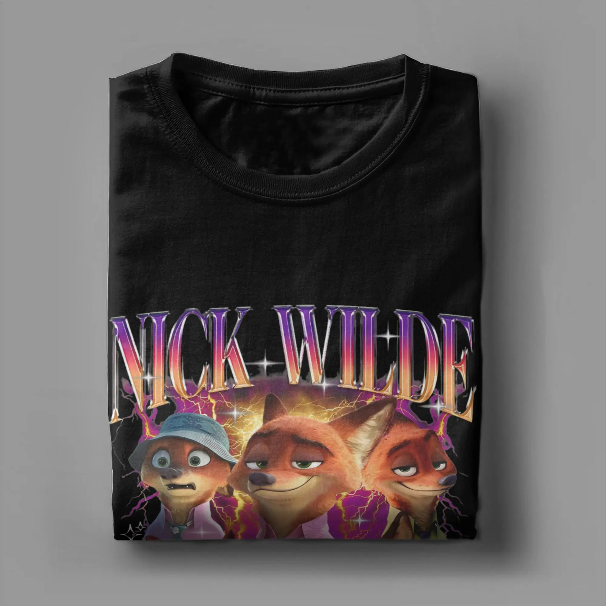 الرجال Zootopia 2 نيك وايلد صورة تي شيرت 2025 الكرتون الخالص ملابس علوية من القطن متعة قصيرة الأكمام س الرقبة تيز هدية عيد ميلاد تي شيرت