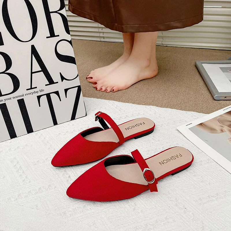 2026 Neue Sexy Spitze Damen-Sandalen Sommer Bequeme Slip-on Damen-Schlappen mit Geschlossener Spitze Elegante Büro-Mode-Sandalen