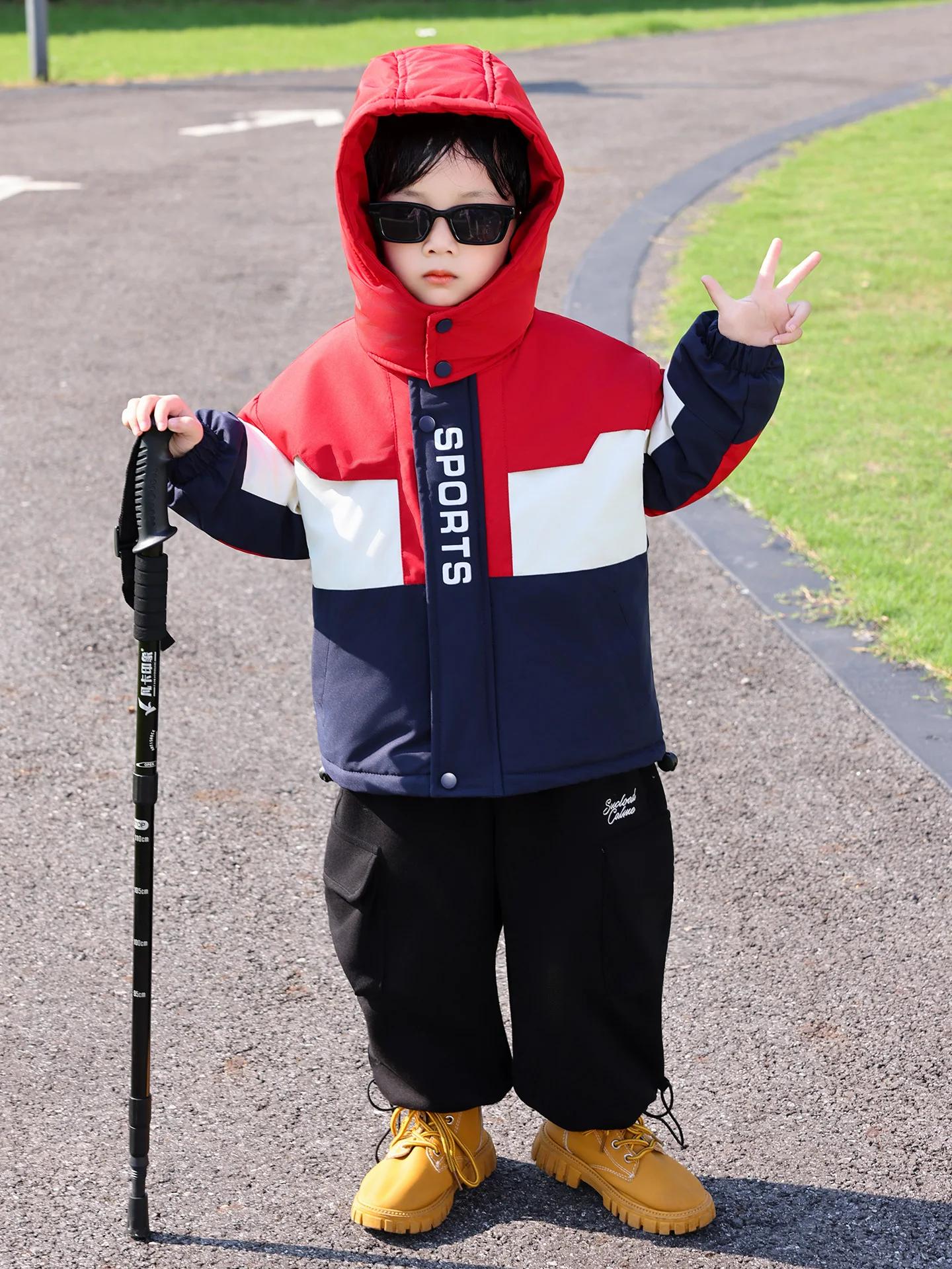 

Boys' Tee-in-One Jaet Autumn Winter Thiened Cotton Soft ell Fabric Outerwear irt Warmth Youth ular Loose Fit