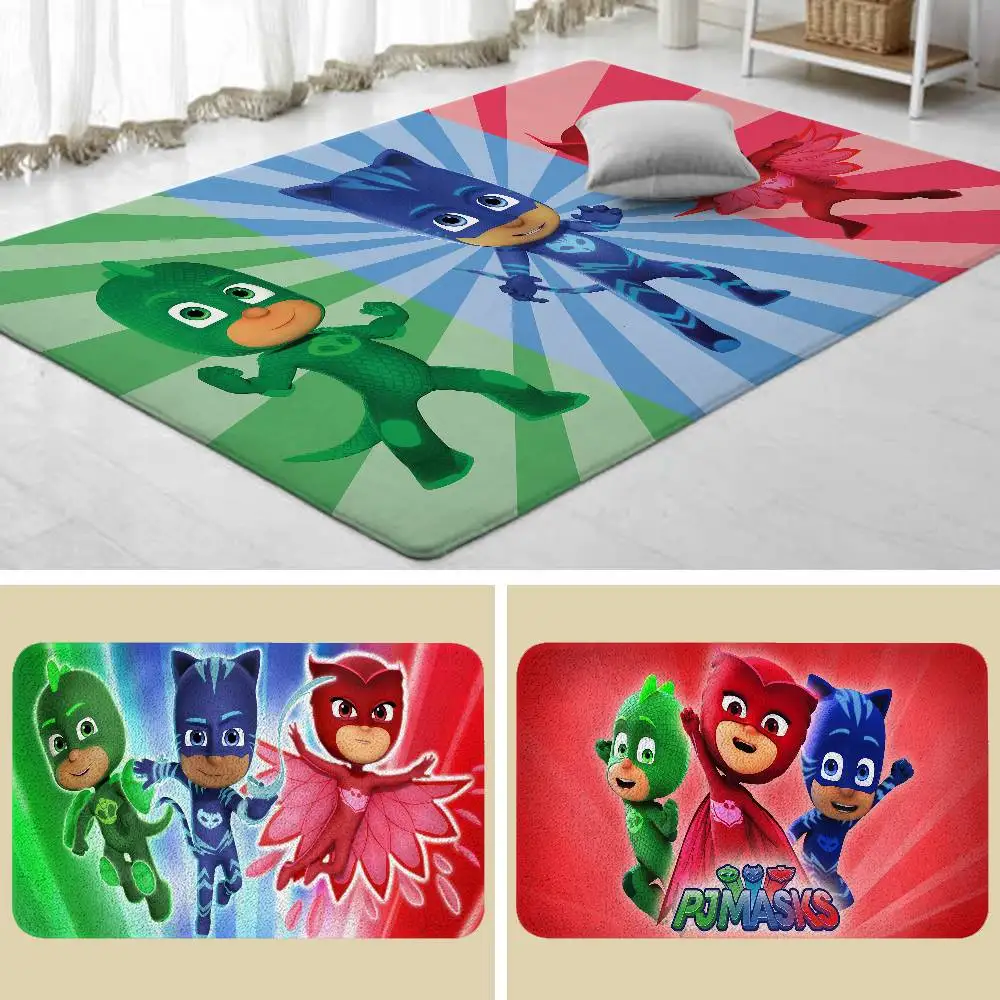 Tapete Antiderrapante de Desenho Animado H-PJ-M-Masks, Tapete de Banheiro Fofo, Tapete de Decoração para Casa, Tapete de Entrada, Tapete Resistente a Arranhões