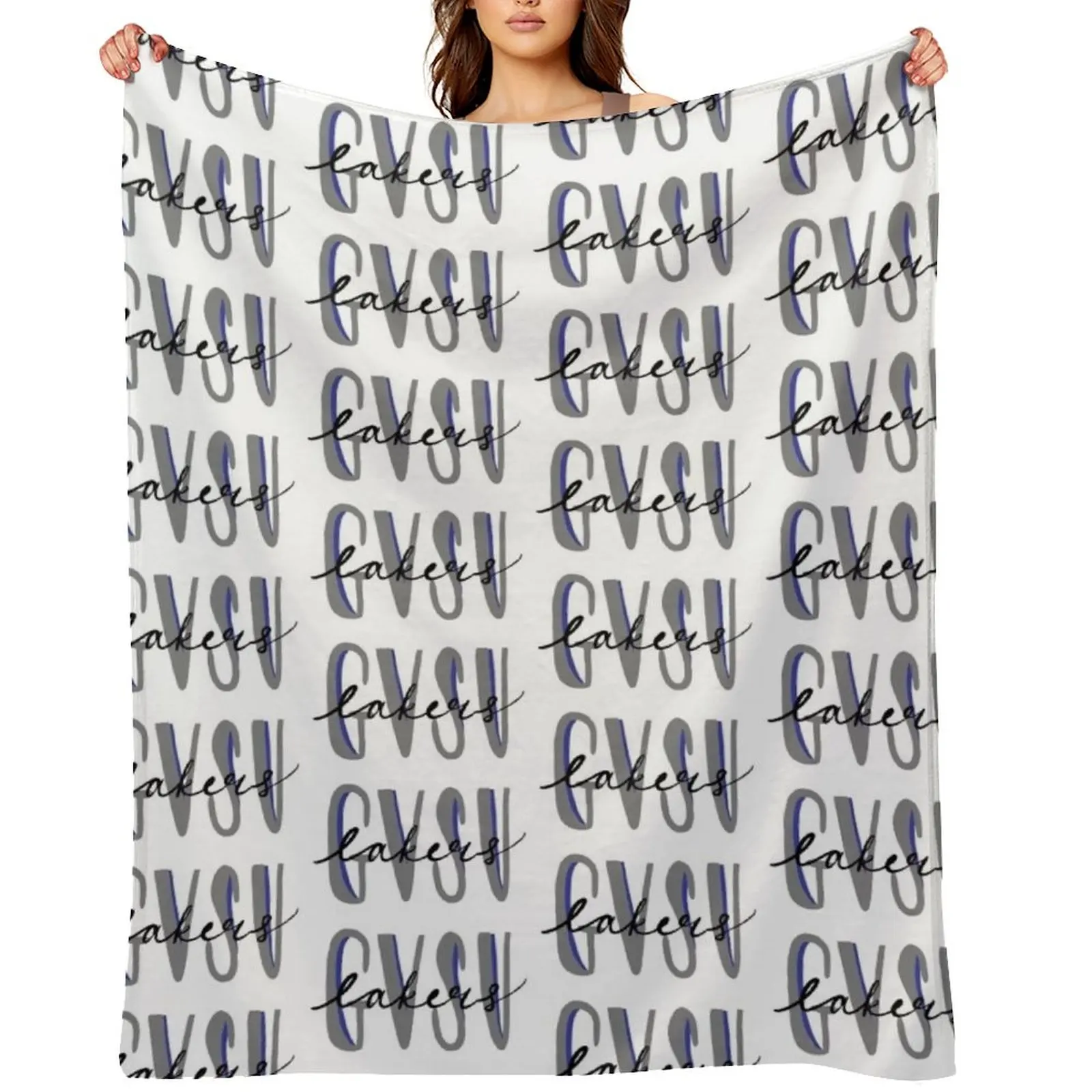 GVSU- Grand Valley Throw Blanket Soft Beds Nap Hairys Luxury St Sofa Plaid Blankets