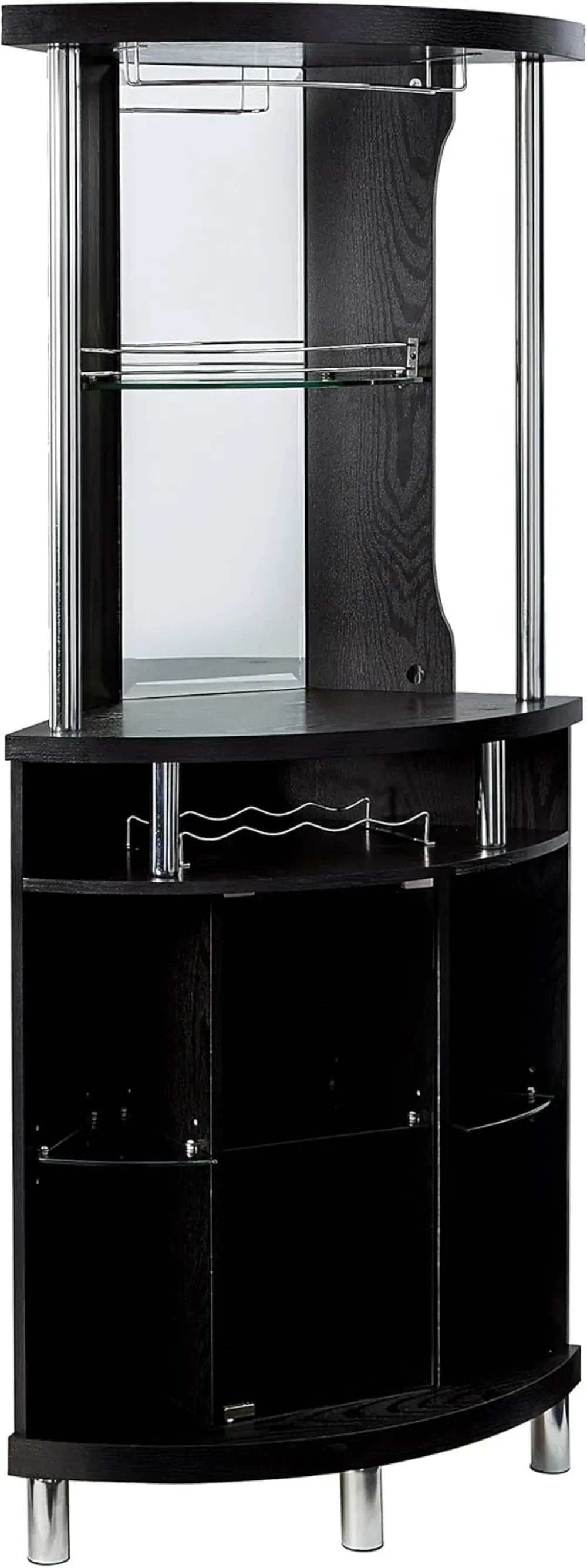 

For -Wood Bar Corner Cabinet, Wine Rack, Lower Cabinet with Glass Doors, Rustic Liquor Corner Hutch