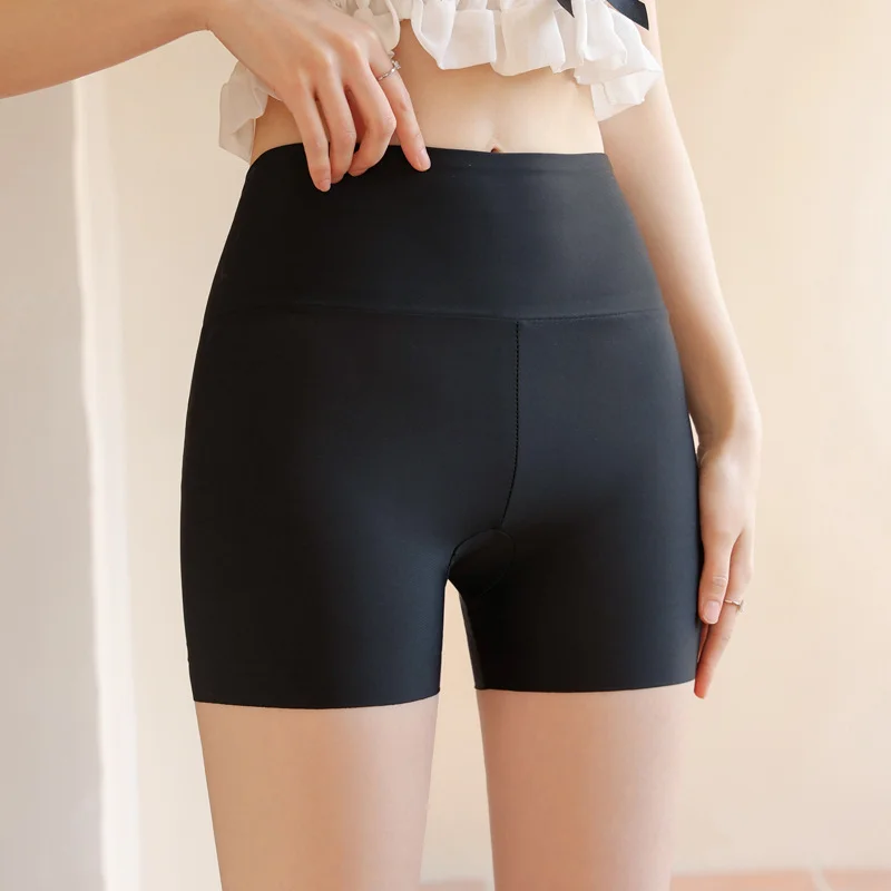 Women High Waist PAnties Security Short Pants Anti Exposure Underwear Corset Pants Ice Silk Traceless For Female Anti Rub Security