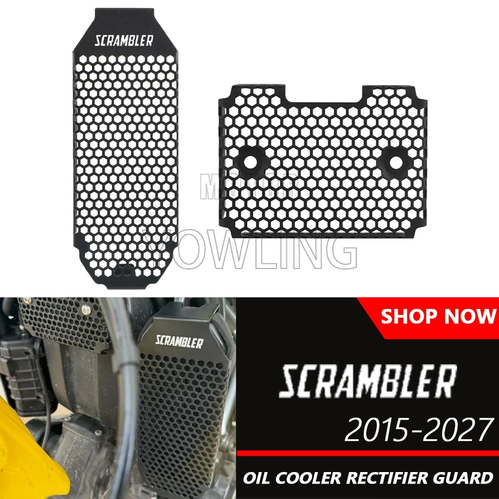 

Radiator Oil Cooler Grille Rectifier Guard Protector For DUCATI Scrambler 800 Scrambler800 2015-2026 2027 Monster 797 2017-2020