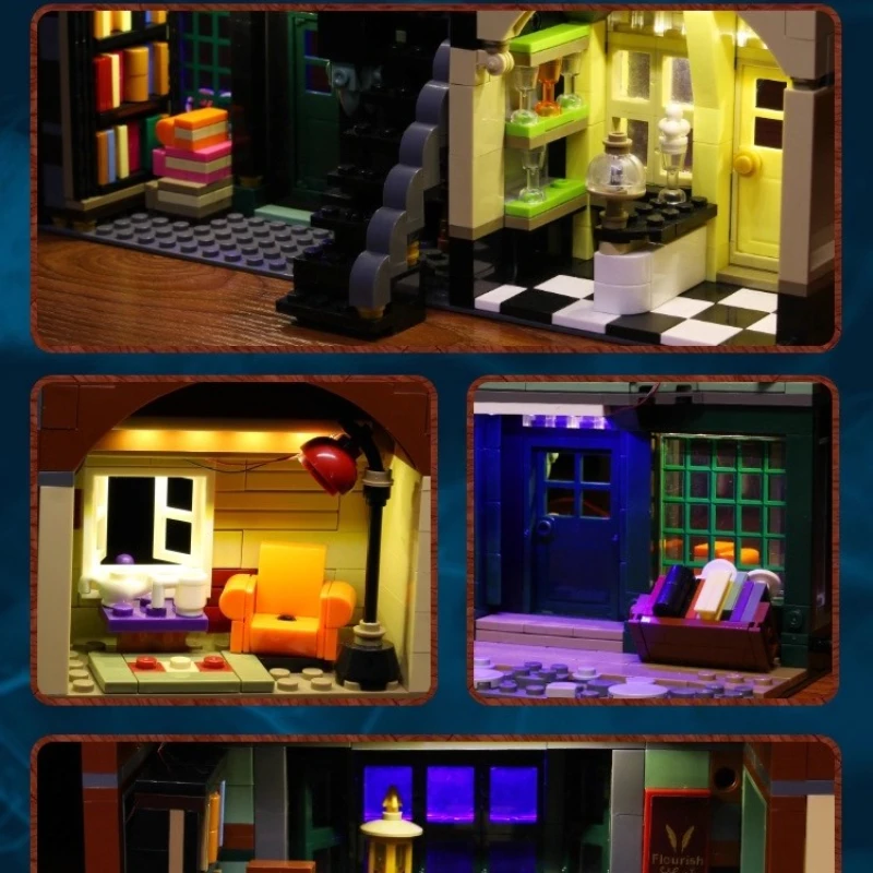 Led-lichtset geschikt voor Diagon Alley 75978 City bouwstenen decoratieve lamp (niet inbegrepen modelstenen)