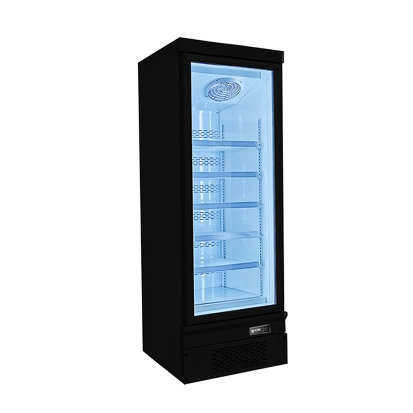 For Supermarket Upright Glass Door Refrigerator Stand Freezer For Display