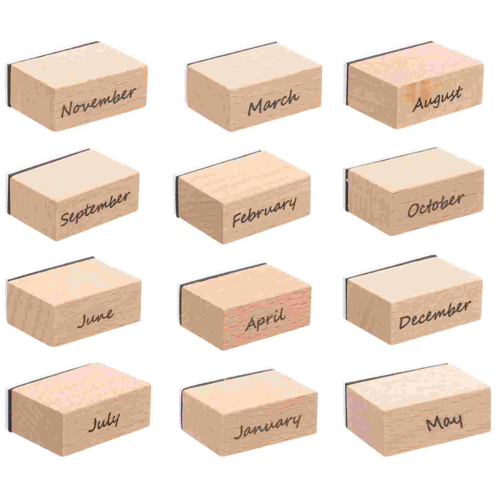 DIY Craft Stamp Planner Stamps Wooden Set Decor Vintage Stampers Party Favor Rubber