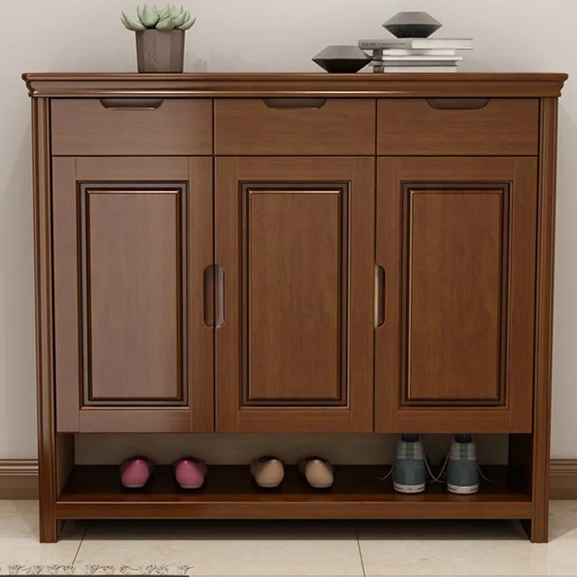 

Трехъярусный шкаф для обуви Tockholm — каркас из шпонированного дуба — потрясающее хранилище