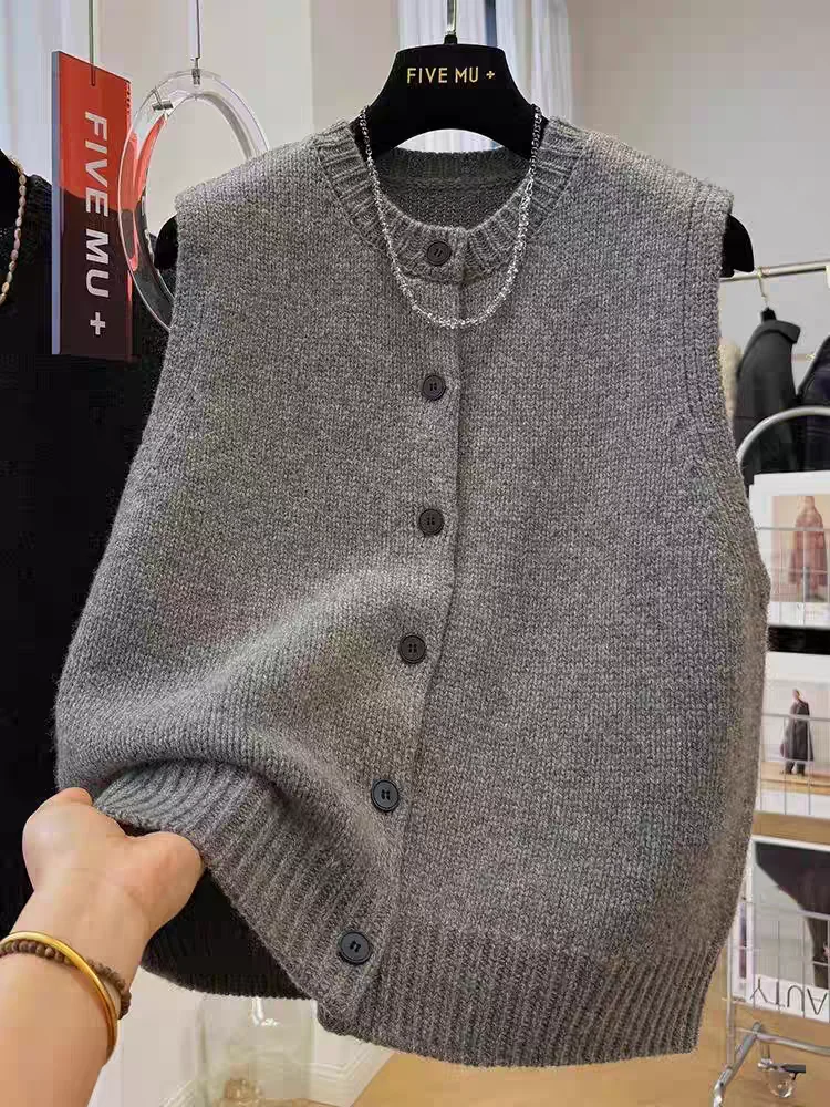 عميق ey محبوك سترة سترة المرأة الخريف الشتاء جديد Sle جولة Ne مفتوحة سترة فضفاضة تناسب اللون لا Sve أعلى #3