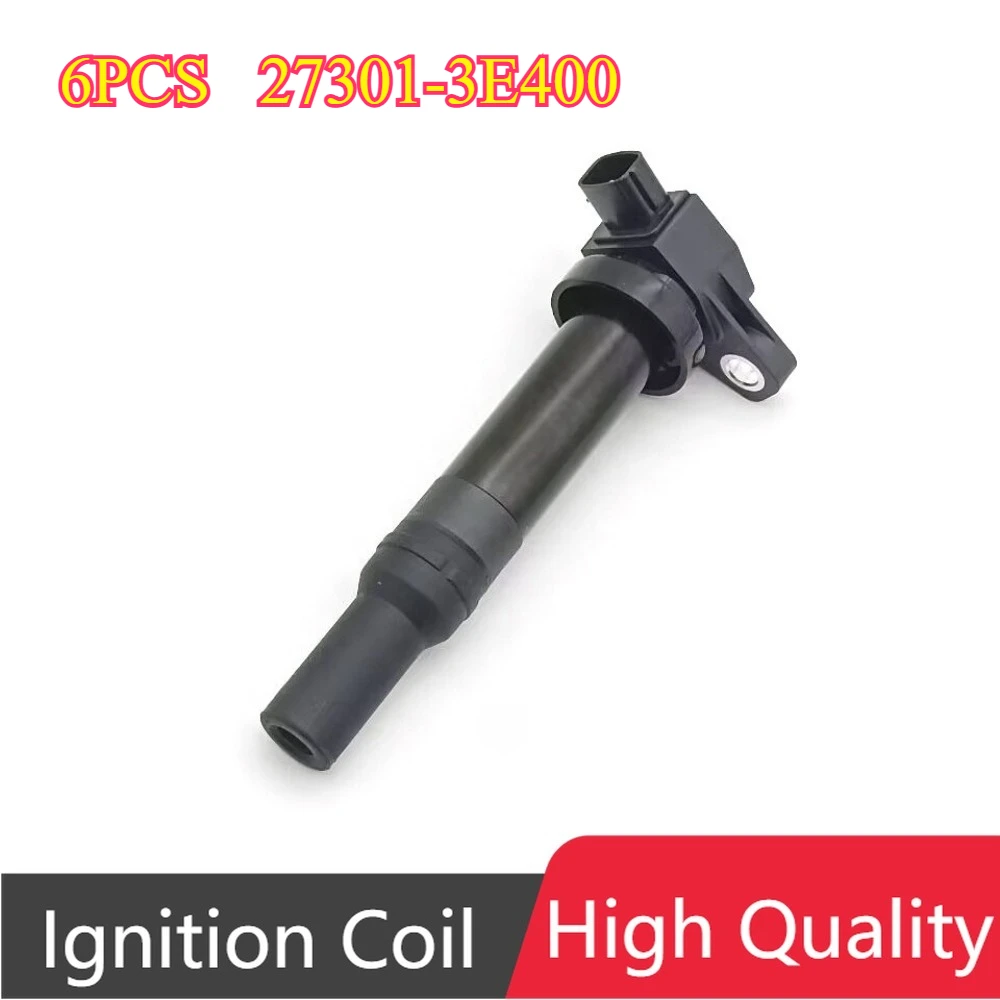 6Pcs 27301-3E400 273013E400 27301-3E410 UF558 Ignition Coils For Hyundai Santa Fe Kia Optima Rondo Magnetis 2007-2011 2.4 2.7 V6